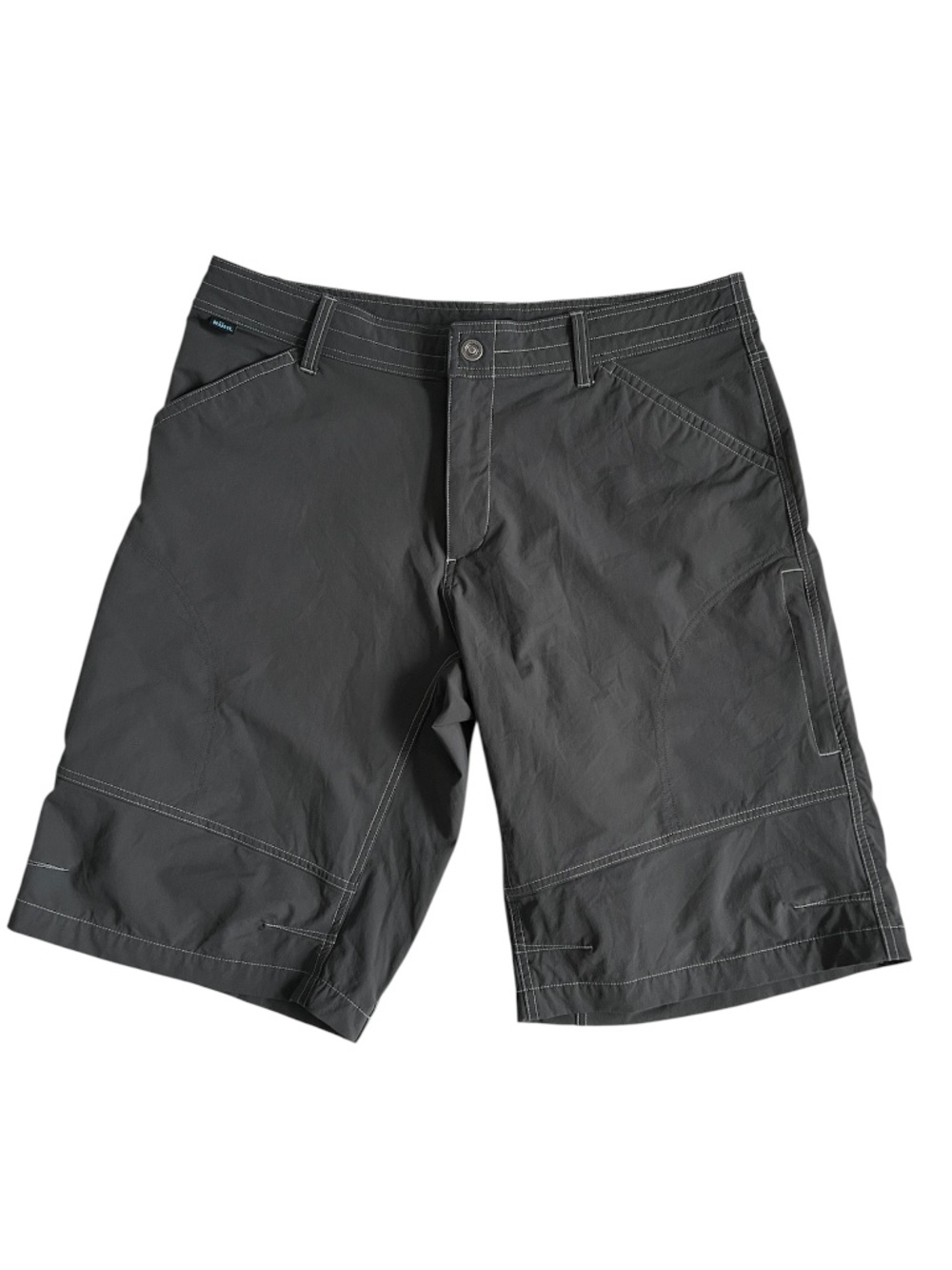 Kuhl Shorts Size 38 Dark Gray Hiking Outdoors Walking Nylon Spandex 12" Inseam